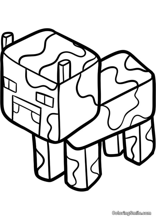 Vache de Minecraft - Page de Coloriage