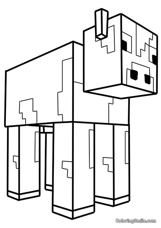 Vache de Minecraft - Page de Coloriage