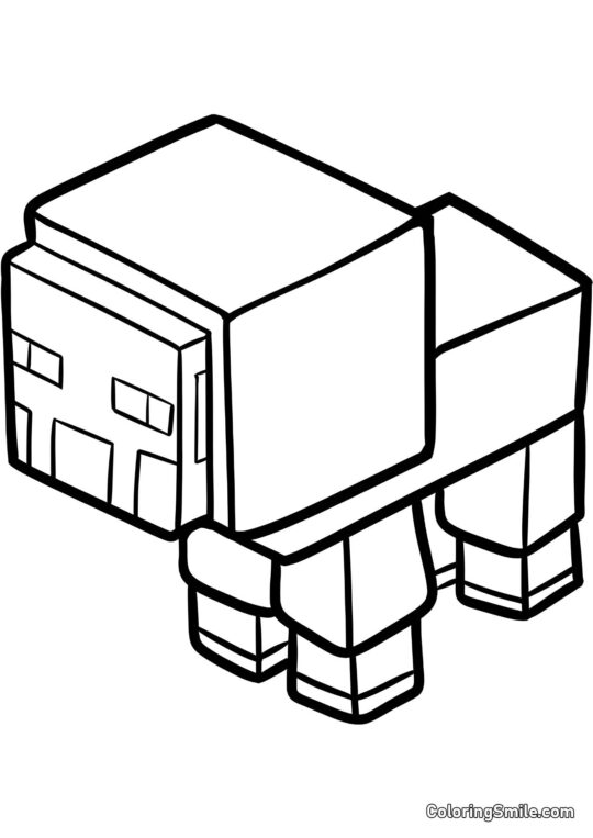 Mouton de Minecraft - Page de Coloriage