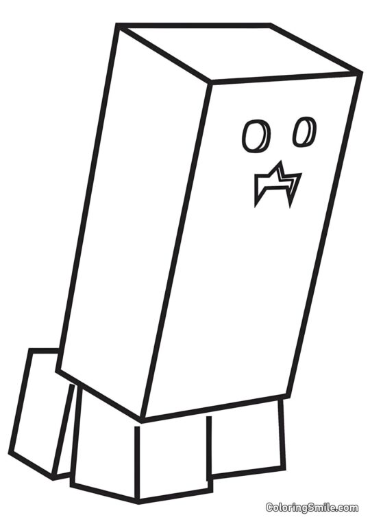 Creeper vert - Page de Coloriage