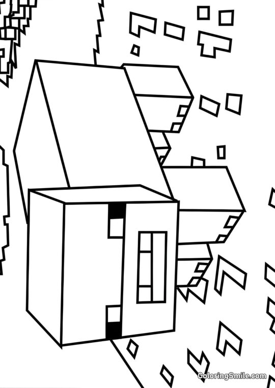 Cochon de Minecraft - Page de Coloriage