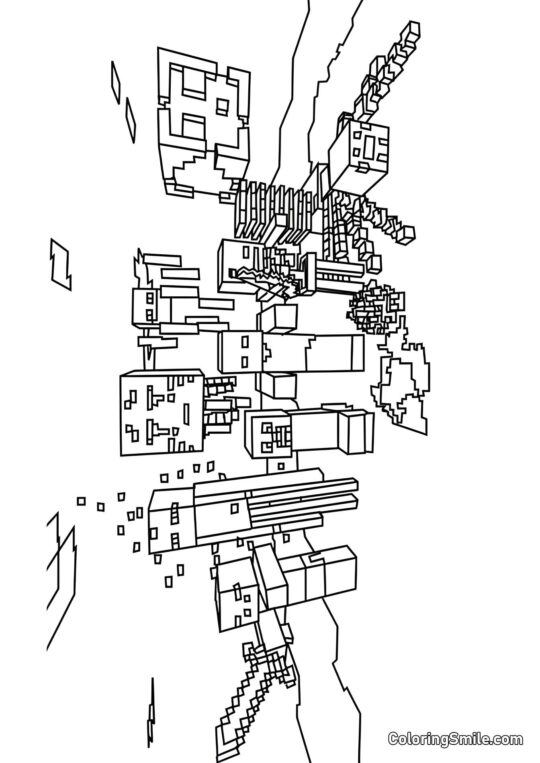 Créatures de Minecraft - Page de Coloriage