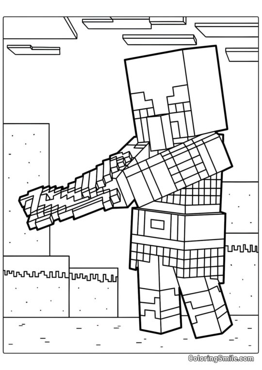 Pillager de Minecraft - Page de Coloriage
