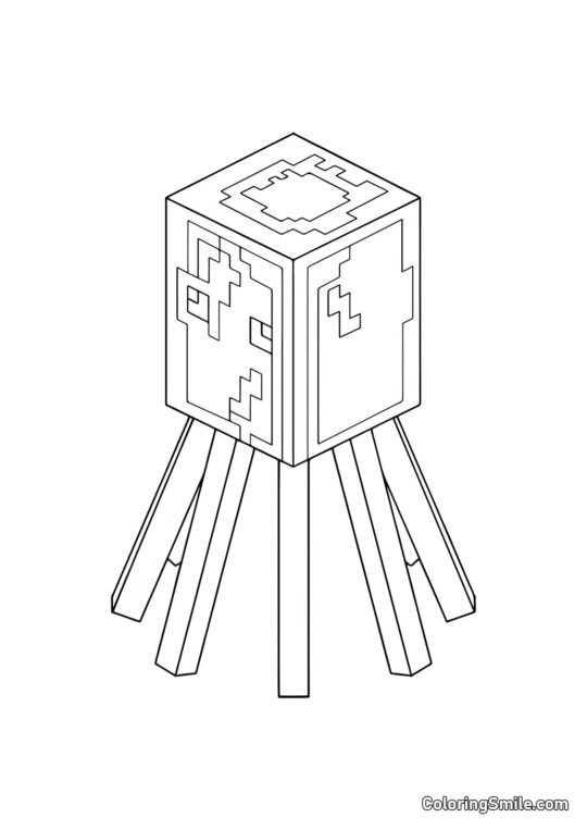 Calmar de Minecraft - Page de Coloriage