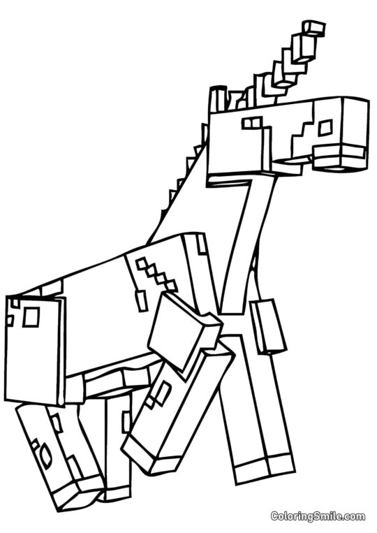 Licorne de Minecraft - Page de Coloriage
