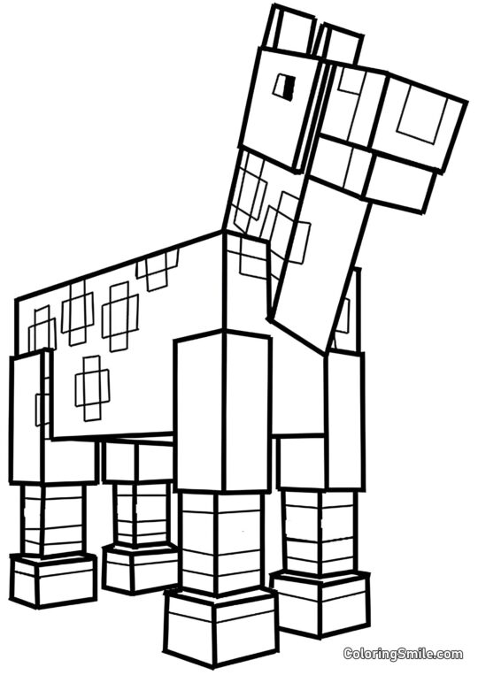 Cheval de Minecraft - Page de Coloriage