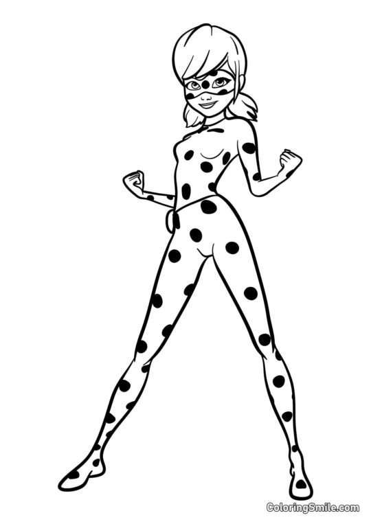 Coccinelle en position de combat - Page de Coloriage