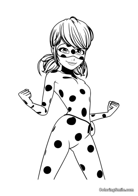 Coccinelle forte - Page de Coloriage