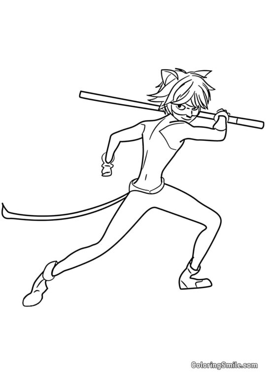 Super Chat Adrien - Page de Coloriage