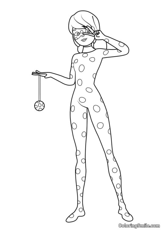 Coccinelle en pleine longueur - Page de Coloriage