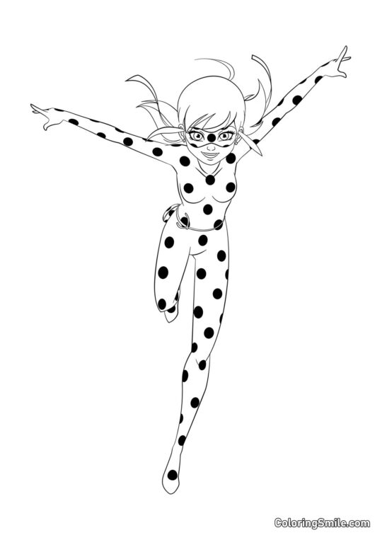 Coccinelle en train de courir - Page de Coloriage