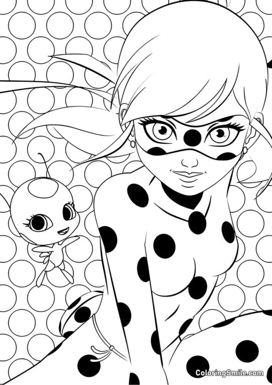 Coccinelle guerrière et Tikki - Page de Coloriage
