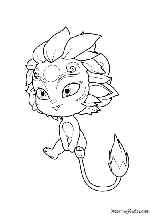 Mei Shi le Lion Gardien - Page de Coloriage