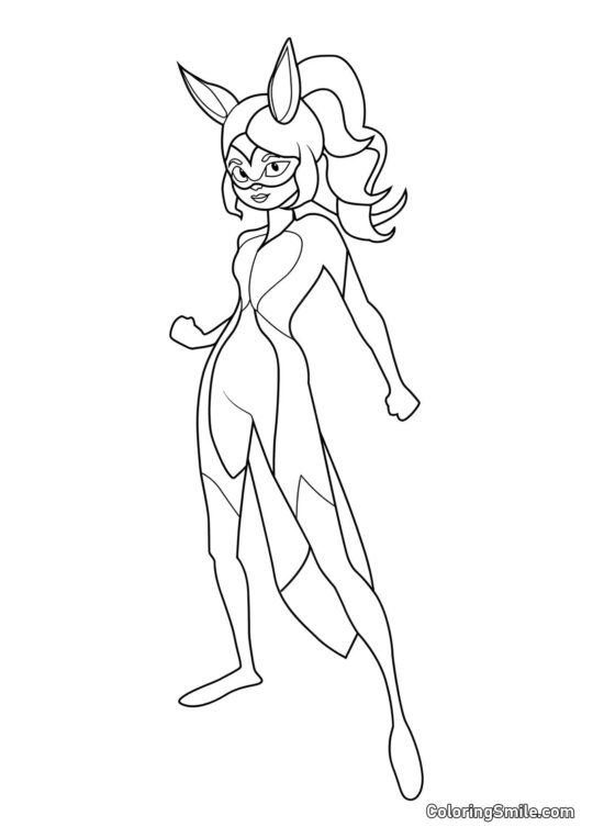 Rena Rouge en pleine longueur - Page de Coloriage