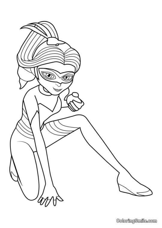 Chloé en Reine des Abeilles - Page de Coloriage