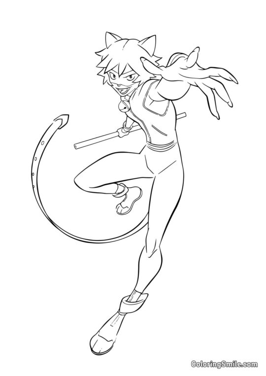 Chat Noir - Page de Coloriage