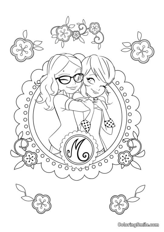 Marinette et Alya meilleures amies - Page de Coloriage