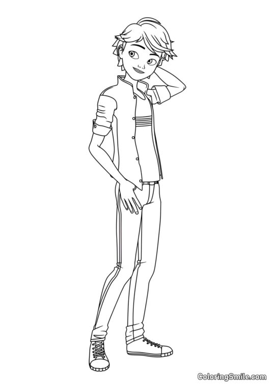 Beau Adrien Agreste - Page de Coloriage