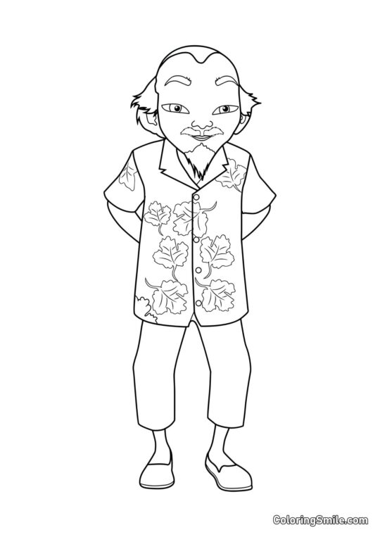 Maître Wang Fu - Page de Coloriage