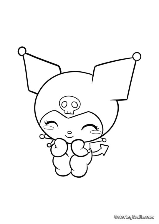 Kuromi Embarrassée - Page de Coloriage