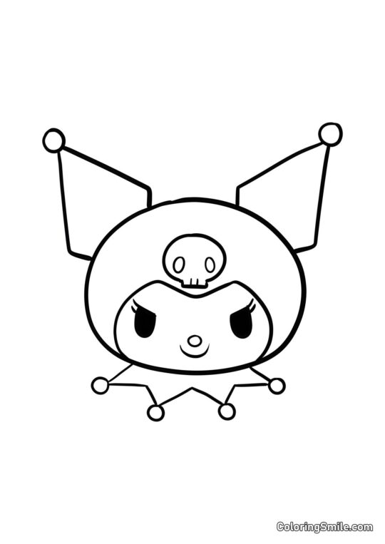 Tête de Kuromi - Page de Coloriage