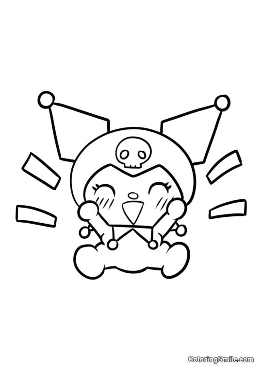 Kuromi Excitée - Page de Coloriage