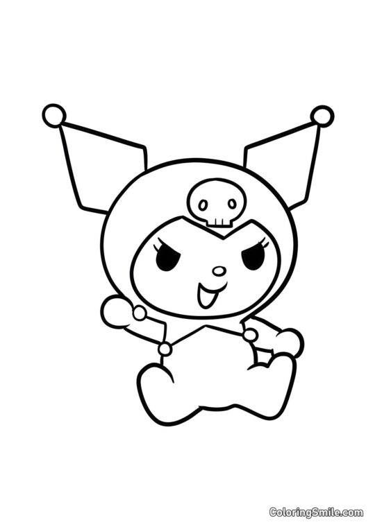 Lapin Kuromi - Page de Coloriage