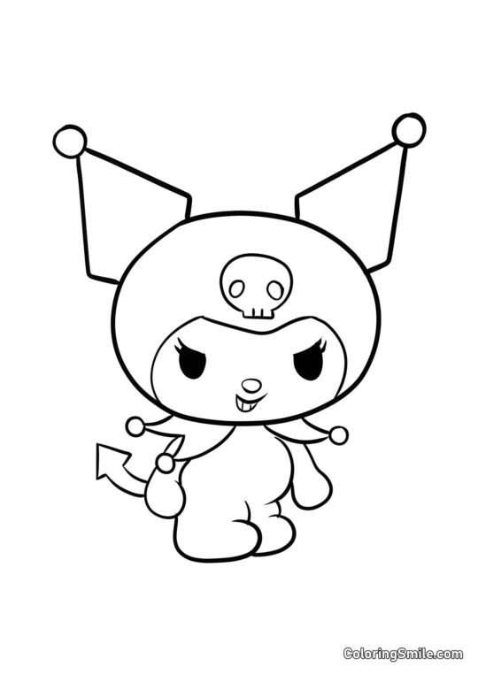 Kuromi Grinçant - Page de Coloriage