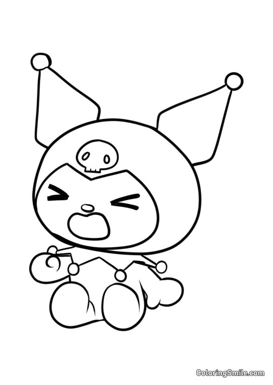 Kuromi En Pleure - Page de Coloriage