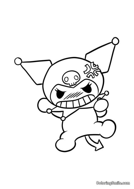 Kuromi En Colère - Page de Coloriage