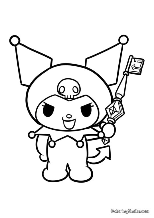 Kuromi et la Clé de Melody - Page de Coloriage