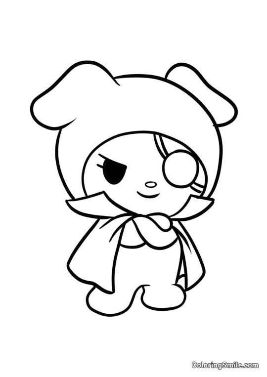 Chien Wanmi du Gang de Kuromi - Page de Coloriage