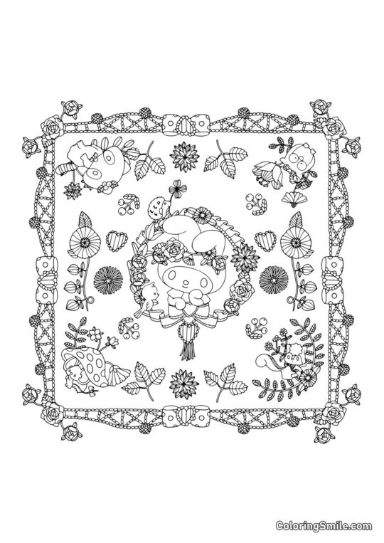 My Melody Anti-Stress - Page de Coloriage