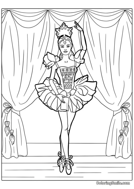 Barbie ballerine - Page de Coloriage