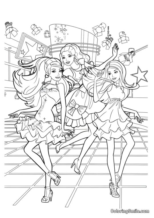 Concert de Barbie - Page de Coloriage