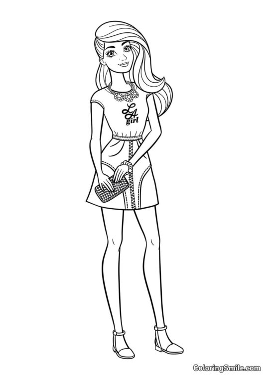 Barbie à Los Angeles - Page de Coloriage