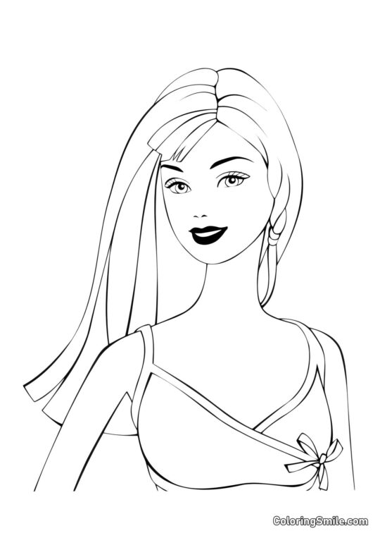 Barbie en maillot de bain - Page de Coloriage