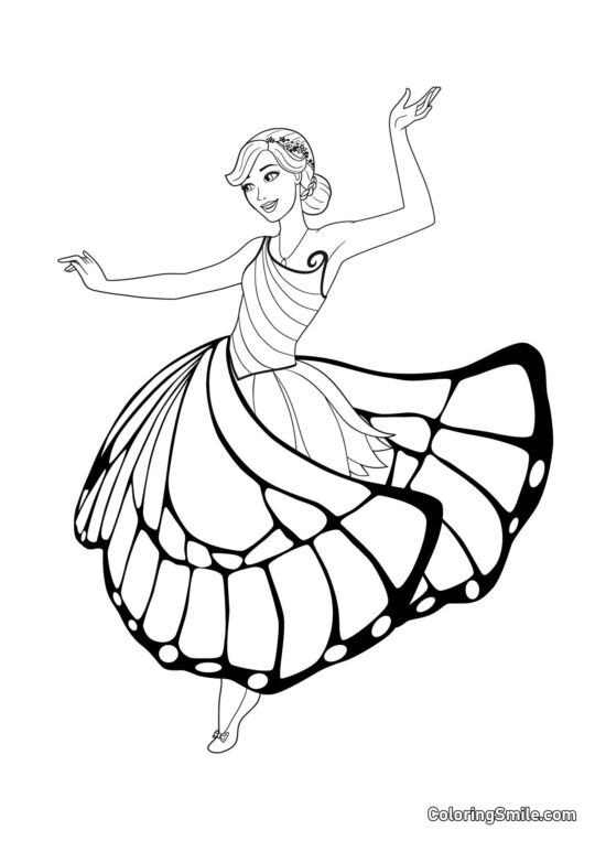 Danse de Barbie - Page de Coloriage