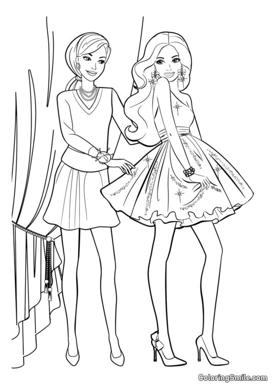 Barbie chic - Page de Coloriage