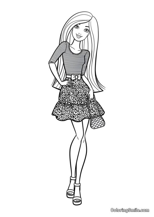 Barbie en style marin - Page de Coloriage