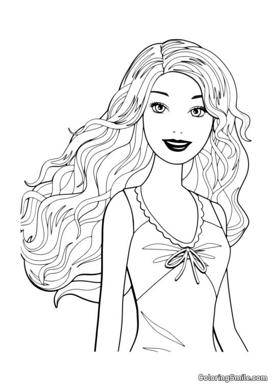Quelqu&rsquo;un a fait rire Barbie - Page de Coloriage