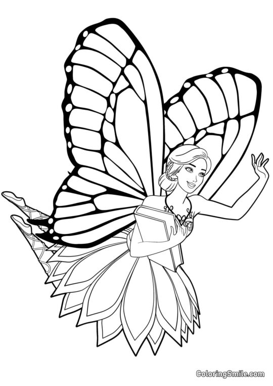Fée Barbie - Page de Coloriage
