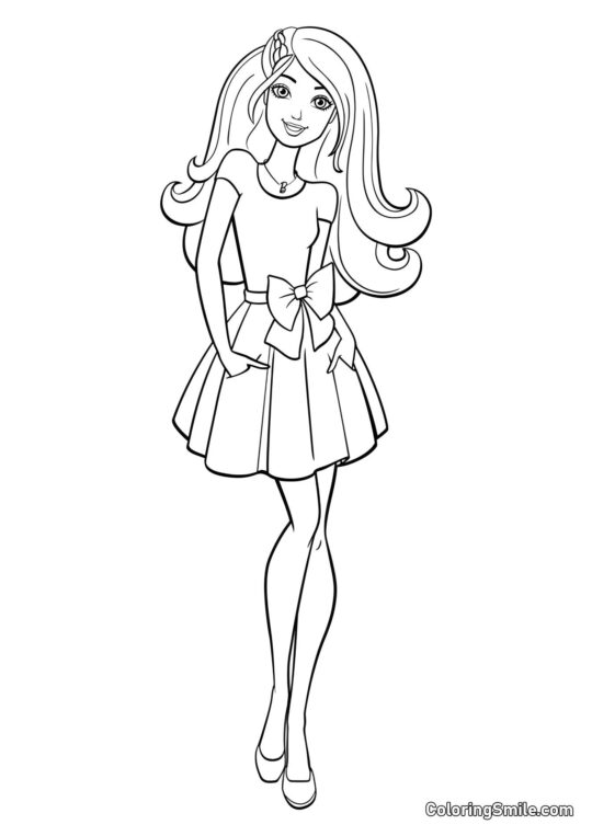 Barbie en pleine hauteur - Page de Coloriage