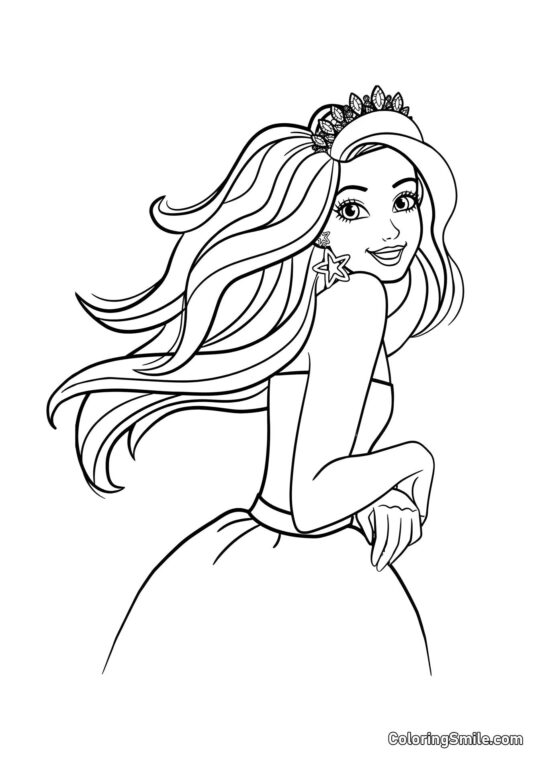 Princesse Barbie lapin - Page de Coloriage