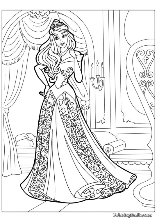 Barbie princesse - Page de Coloriage