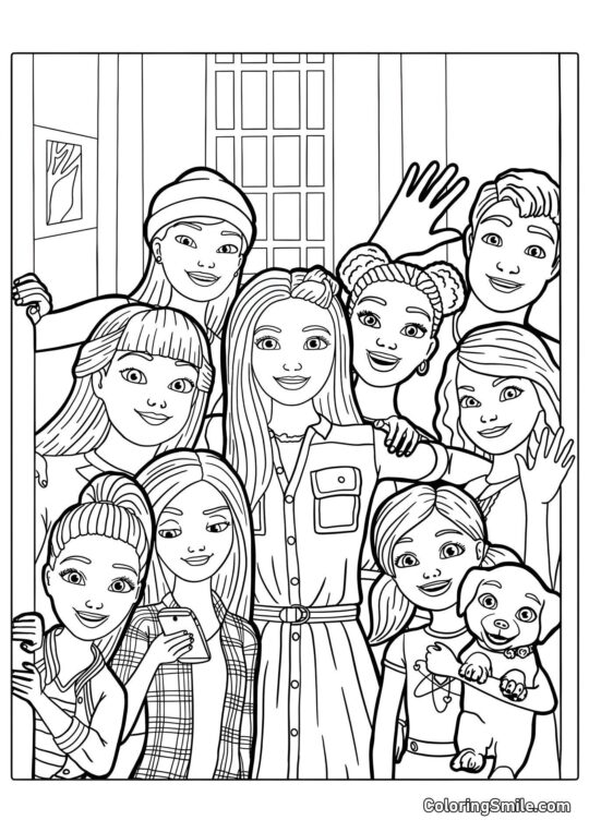 Barbie dans la maison de rêve - Page de Coloriage