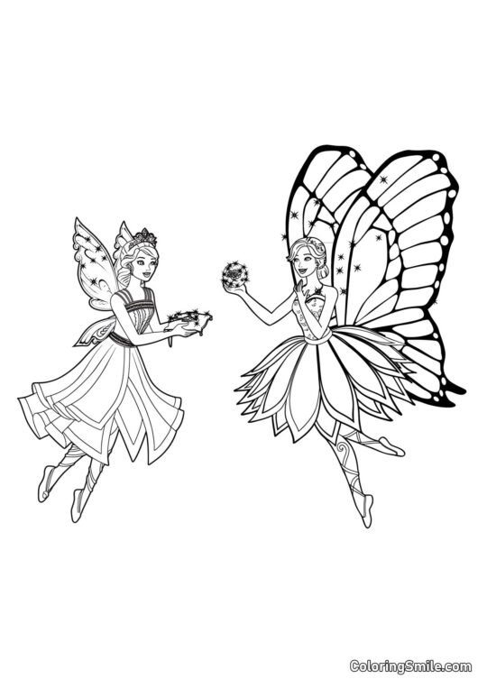 Fées - Page de Coloriage