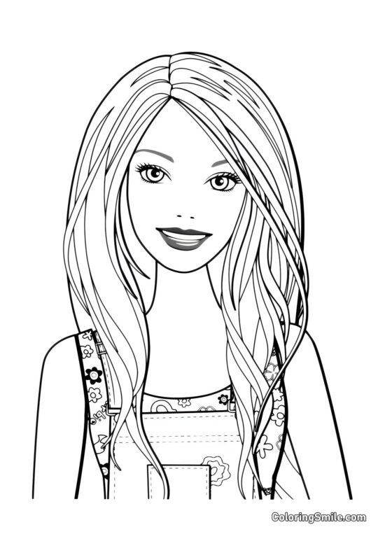 Barbie en train de faire des réparations - Page de Coloriage
