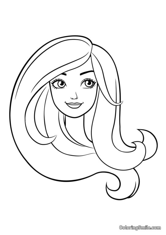 Portrait de Barbie - Page de Coloriage