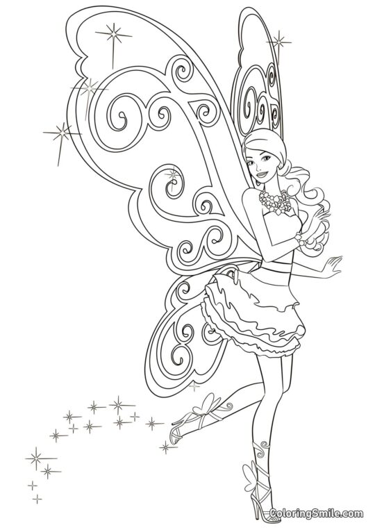 Ailes de Barbie - Page de Coloriage